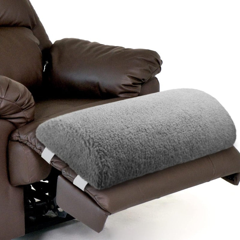 Recliner Foot Pillow with Memory Foam - High Resilience Sherpa Bolster Cushion for Leg Support, Back, Lumbar, Headrest, Multipurpose Half Roll Pillow for Bed Chair Sofa, Great Thanksgiving Christmas Gift