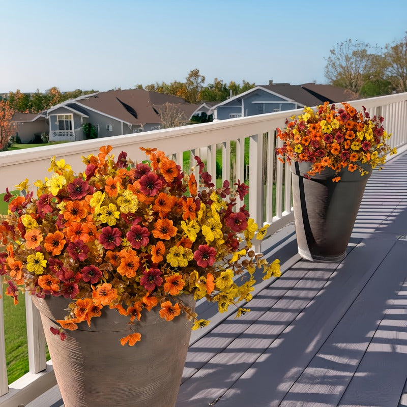 10pcs Fall Artificial Flowers Mixed Color Autumn Floral Stems for Home Decor Thanksgiving Table Centerpiece Vase Decoration