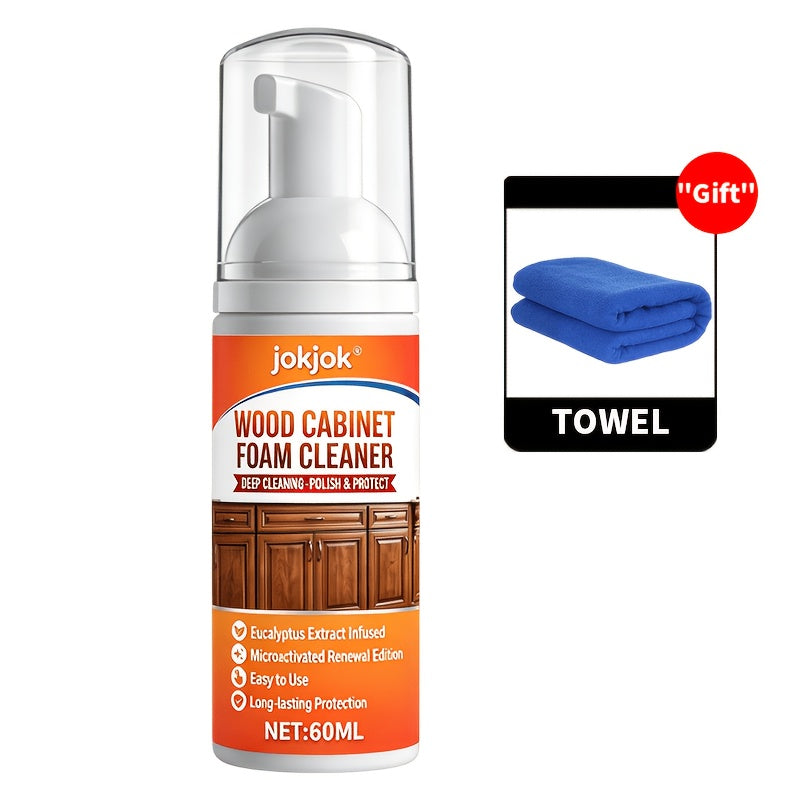 Kitchen Cabinet Cleaner - Cleaning Agent for Oil Stains on The Surface of Kitchen Wooden Shelves, Special Cleaning Agent for Stubborn Stains, Brown Furniture Yellow Scale Removal Agent, Furniture Renovation Agent