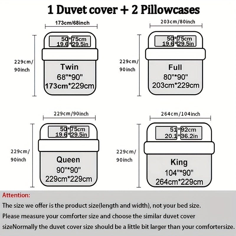 3pcs High-Grade Super Soft Breathable Bronzing Texture Duvet Cover Set (1 Duvet Cover+2 Pillowcases Without Pillow Core), at Home Dormitory All-Season