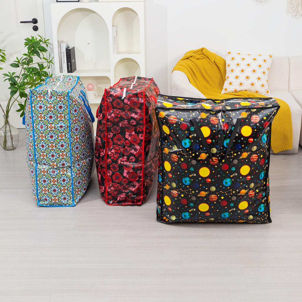 Reusable Moving and Storage Bag, Large Capacity Zipper Organizer for Clothes, Bedding and Holiday Decorations in Six Color Options, 1 Piece