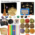 Witchcraft Supplies Kit 94 Piece Witch Box with Pink Candles and Wiccan Tools for Beginner Ritual Practice, Pagan Altar Styling and Halloween Gifts