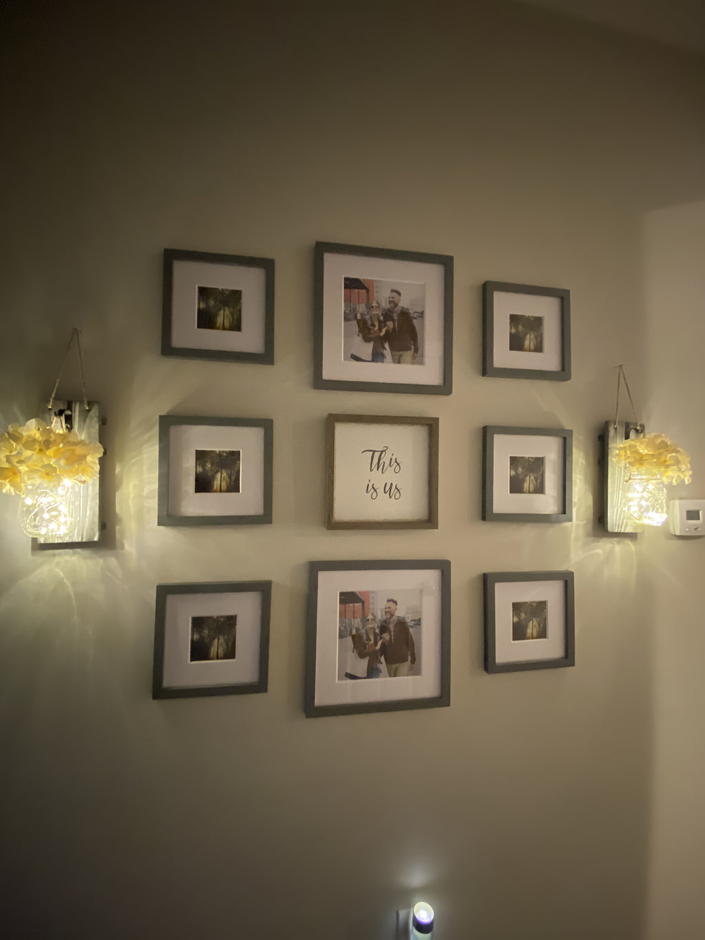 Decorative Mason Jar Wall Decor - Rustic Wall Sconces with Flowers - Farmhouse Home Decor (Set Of 2)