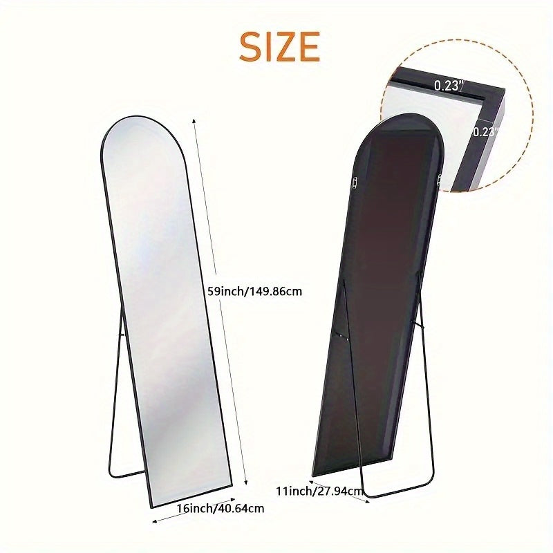 LED Full Body Mirror, LED Makeup Mirror, Full Body Makeup Mirror - Three Levels of Brightness Adjustment, Suitable for Bathrooms, Bedrooms or Living Rooms, Multiple Sizes