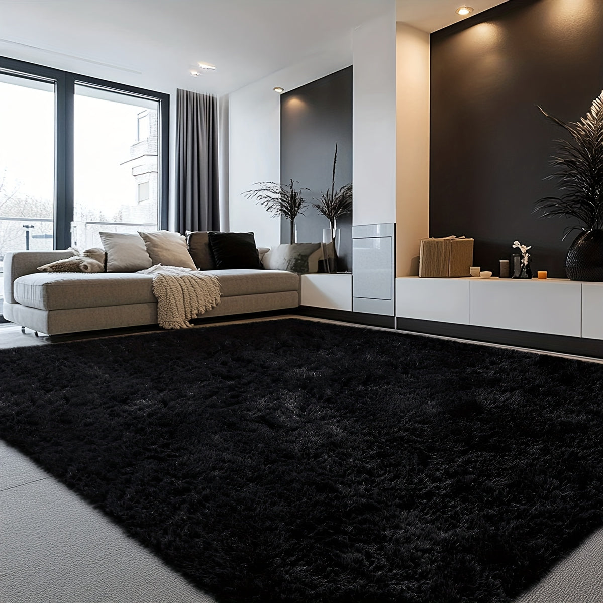 Rugs for Living Room, Super Soft Fluffy Shaggy Area Rugs for Bedroom, Cozy Floor Mats, Plush Indoor Carpet for Kitchen, Faux Rug for Room, Home Decor, Housewarming Gift, Door Mat