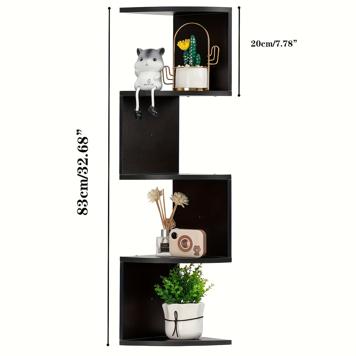 5-tier/3-tier Practical Shelf, Wall-mounted Corner Shelf, Easy to Install, Multi-layer Wall-mounted Storage Rack, Floating Shelf for Living Room, Bedroom, Kitchen, Bathroom, Office - Creative Decorative Storage Rack, Perfect Gift, 1/2pcs White/black