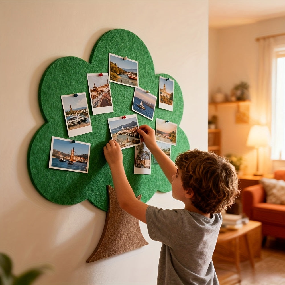 1-Pack 23.6*23.6 Inches Felt Tree-like Wall Decoration -Self-Adhesive- for Home, Office, Kitchen, Bathroom - Decorative Memo Board-Easy Installation No Tools Needed [ Please Note If The Size Is Applicable ]