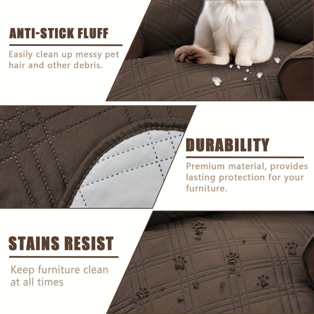 (S/L)1pc All-In-One T-Cushion for Comfort And Style Classic Style Armchair Cover, Double-Sided Anti-Slip Armchair Cover, Elastic Band Closure, Machine Washable, for Comfort And Style, Pet-Friendly, All-Season Use, Halloween, Christmas