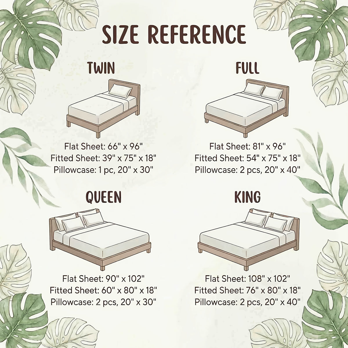 4-Piece Bamboo Fiber Bedding - Hypoallergenic and Temperature-Regulating, Suitable for All Seasons to Care for Deep Sleepers, Luxurious Bedding with Deep Pockets, Wrinkle-Resistant and No Ironing Needed, Great for Room and Bedroom Decor