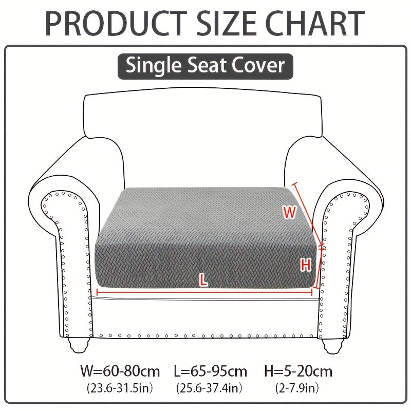 1pc of Wear-Resistant And Non-Slip Sofa Cover, Elastic Stretch L-Shaped Furniture Protector, Suitable for 3/2/1/4 Seat And Sectional Sofas, Made of Polyester Jacquard Fabric, Machine Washable, Ideal for Living Room, Bedroom