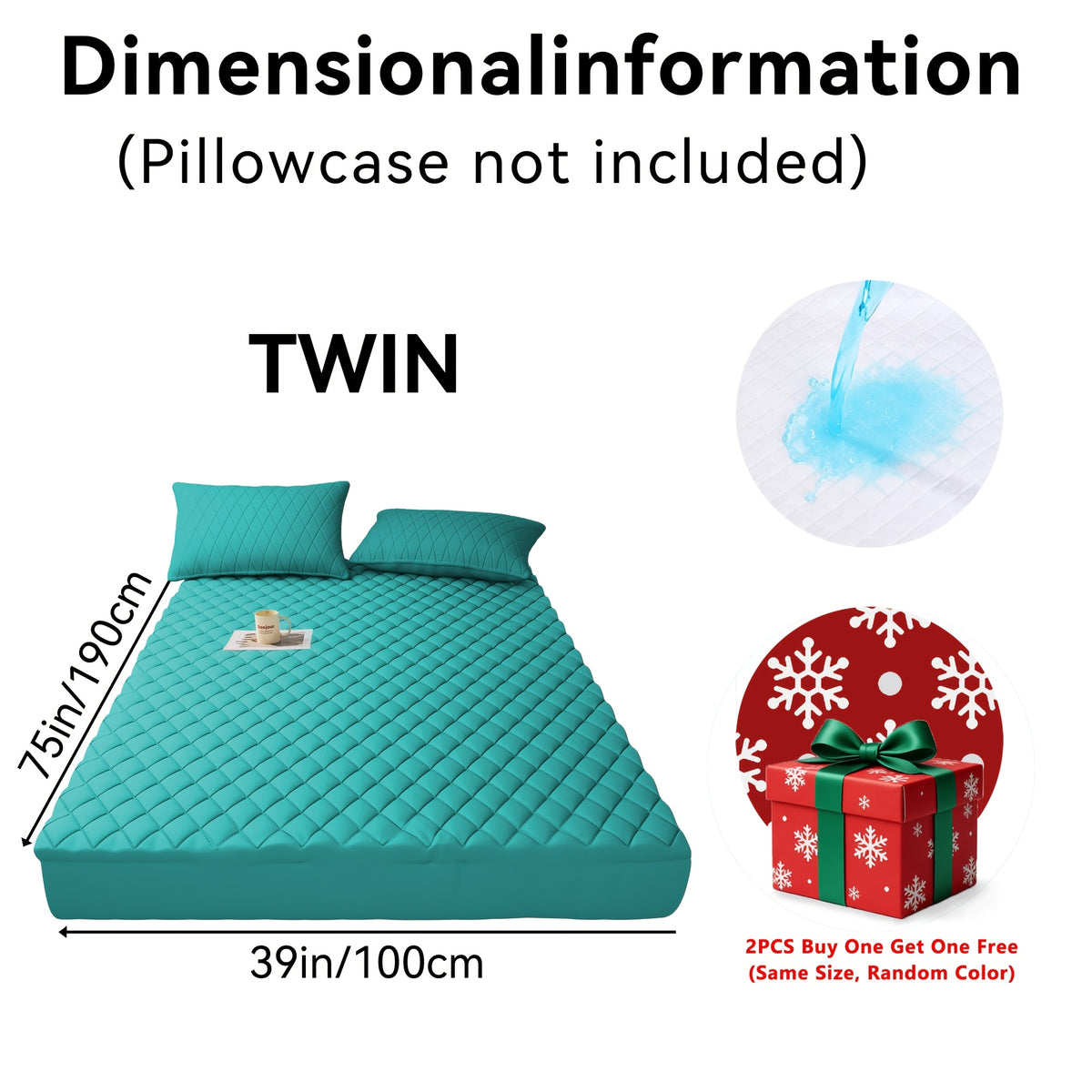 Buy One, Get One Free, 2pcs (Any One Color + Another Random Color) Non-Slip Mattress Protector, Luxury Bed Cover With Deep Pocket, Bed Bug Mattress Protector, Queen And King Sizes, Suitable For Hotel, Dorm Essentials, Father'S Day Gift For Family An