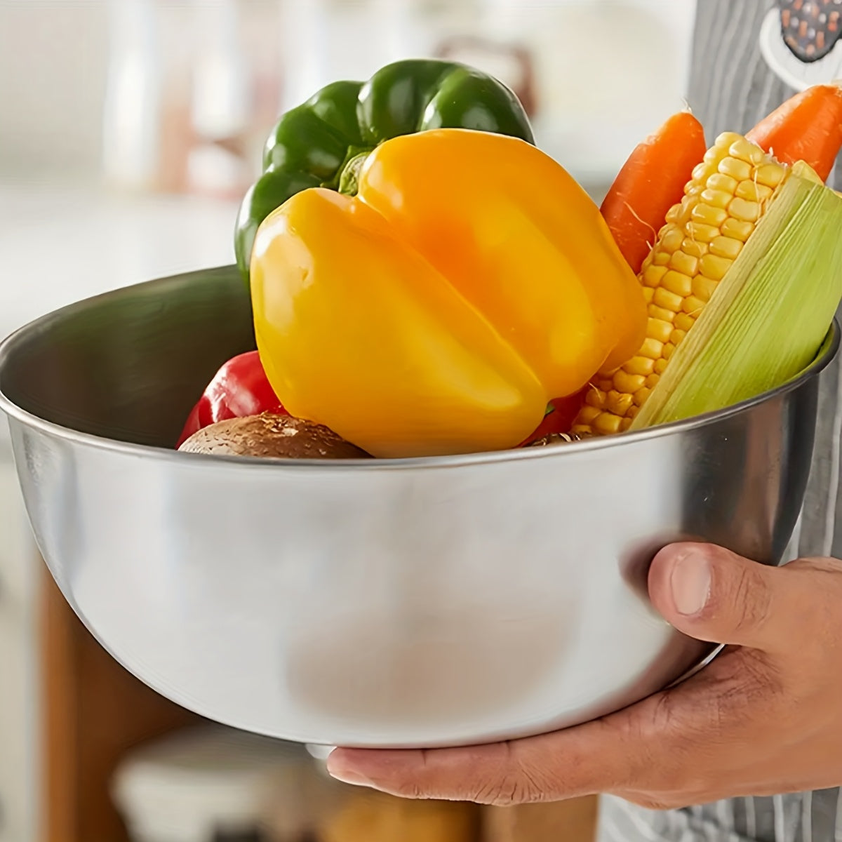 [3pcs Stainless Steel Bowls] 3pcs Stainless Steel Cooking Mixing Bowls for Baking and Home Use, Thickening Mixing and Kneading Bowls, Suitable for Whisking, Salad Making, and Baking