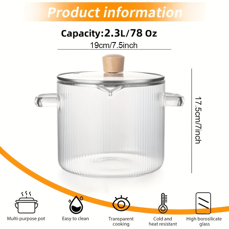 Safe for Stovetop Use, Can Be Cleaned in a Dishwasher, Resistant to Heat, Made of Borosilicate Glass, Ideal for Soups, Milk, Baby Food, Noodles, And More - a Favored Option for Both Home And Hospitality Settings.