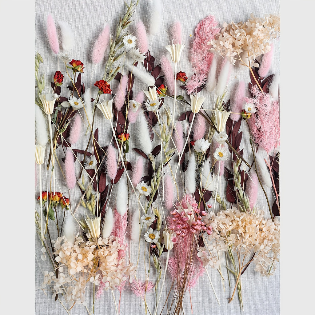 Dried Flower Bouquet with Pampas Grass - Bohemian Wedding Centerpieces, Dried Cake Flowers & Boutonnieres for Groom/Best for Man - Low Maintenance Wedding, & Decor - -Lasting Botanical Arrangement