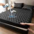 Embossed Mattress Protector with 12 Inch Pocket, Solid Color Fitted Bed Cover in Twin Full Queen and King Sizes, Seven Colors, No Pillowcases