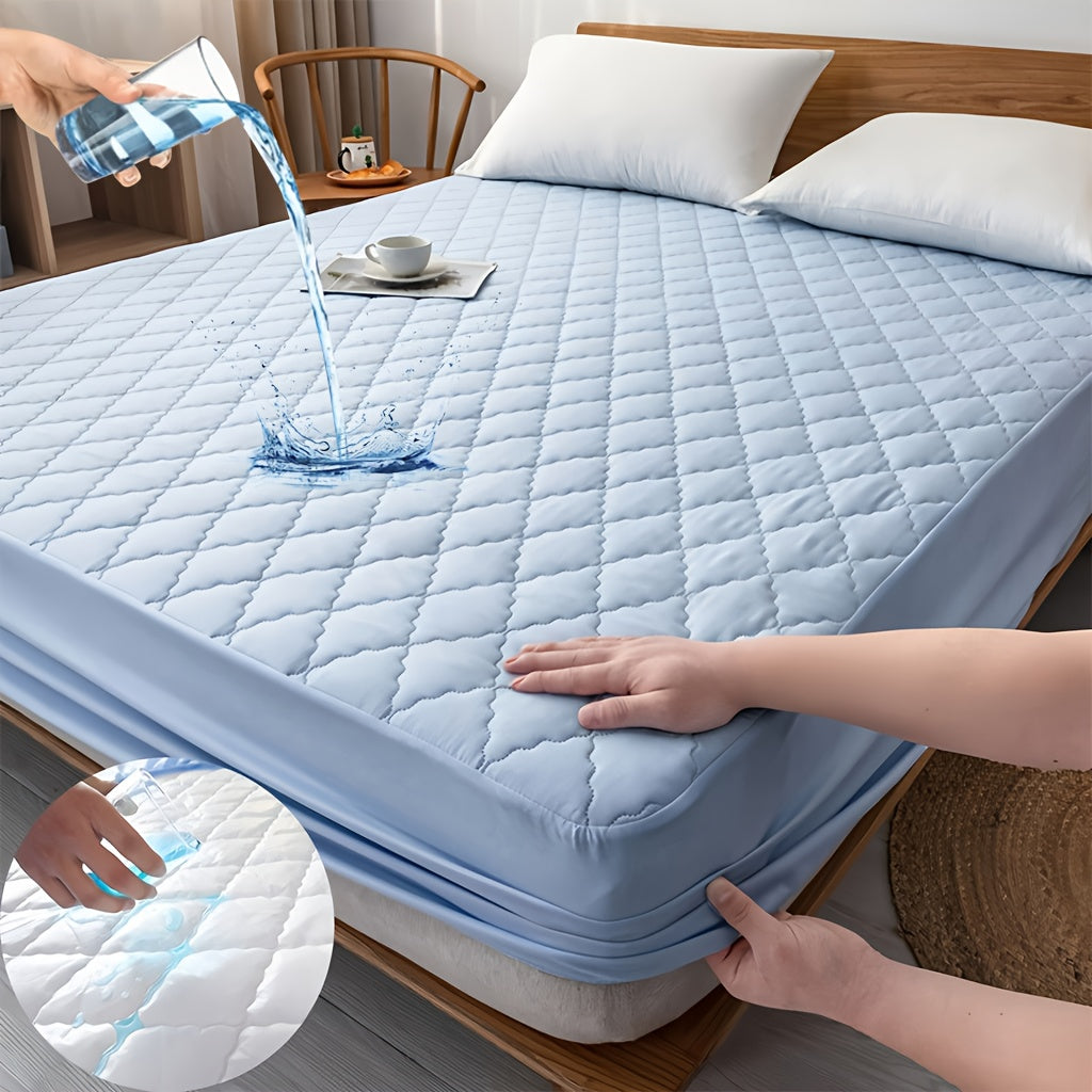 Fitted Sheet Mattress Protector- 100% Polyester, Full Coverage Bedding Cover with Secure Fit, Machine Washable, for Bedroom, Guest Room, with Deep Pocket, Fitted Bed Sheet
