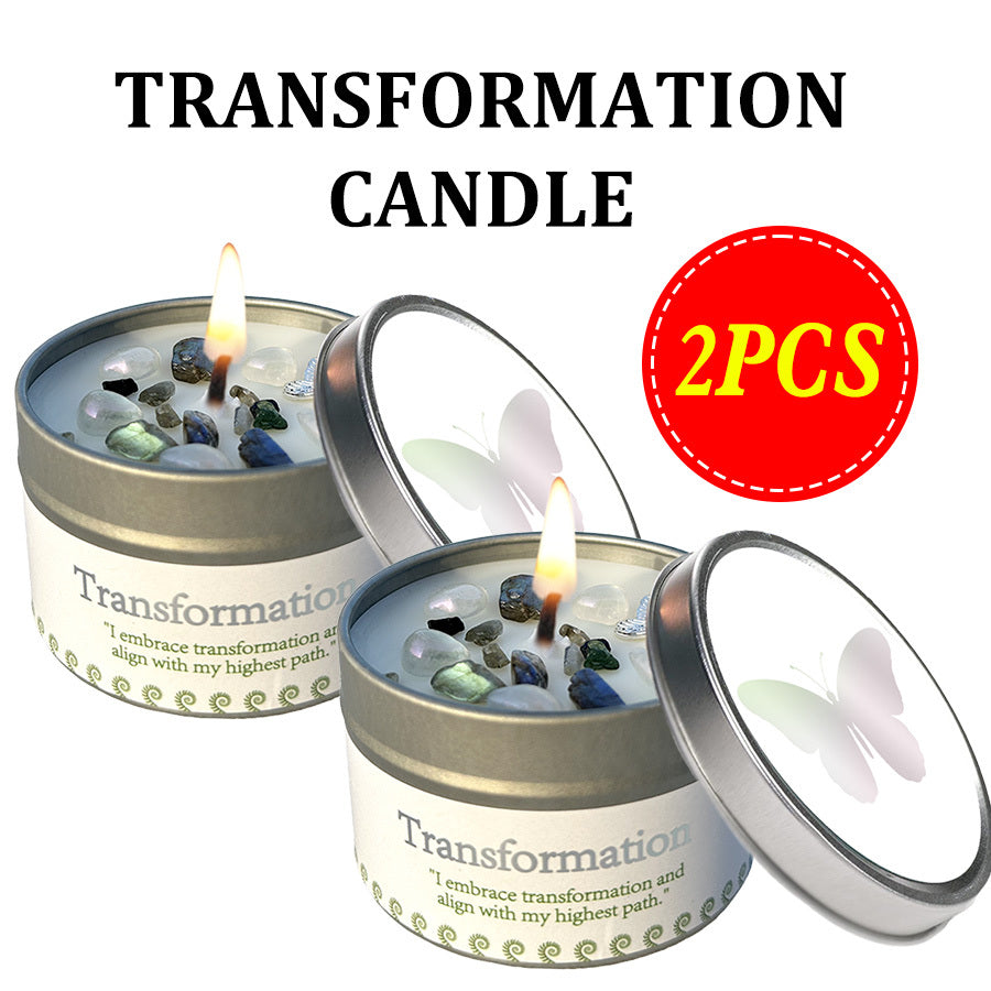 EVODUCK 2pcs/1pc Law Of Attraction Protection Manifestation Candle | Sage Each 3oz/total 6oz Scented Soy Wax Candle With Golden Crystal | For Focus, Meditation, Yoga & Reading | Christmas, New Year, Birthday Gift For Women