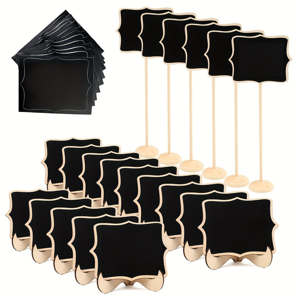 20PCS Elegant Mini Chalkboard Signs with Easel Stand - Perfect for Weddings, Parties, and Events - Includes Table Numbers, Food Signs, and Message Board for School Halloween Halloween,Christmas Halloween, Christmas
