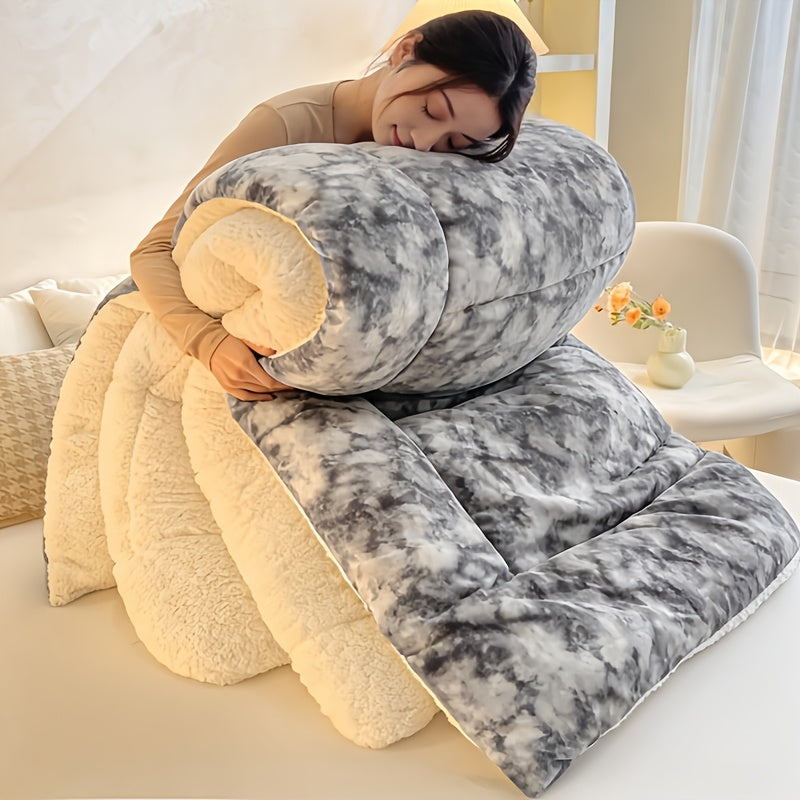 Sheep Blanket Single Bed Size Extra Thick Plush Flannel Blanket for Sofa and Bed, Microfiber Lightweight Reversible Soft Cozy Warm Luxury Bed Blanket