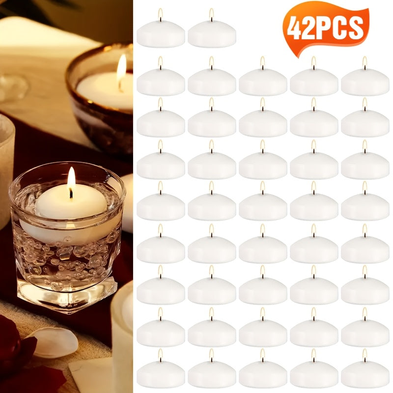 42 Instrument Style Floating Small Candles, Natural Plant Wax+pure Core, Smoke-free And Low Melting Point, Stable Burning, Suitable for Weddings, Meditation, Holiday Blessings, High-Quality Materials, Holiday Gifts
