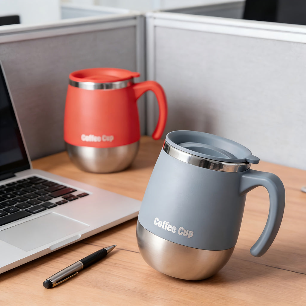 16.91oz Stainless Steel Insulated Coffee Mug with Lid, Double-walled Vacuum Insulated, Suitable for Hot And Cold Drinks, Ideal for Home, Outdoor, Camping, Birthdays, Holidays, Thanksgiving, Christmas, And Halloween Gifts.