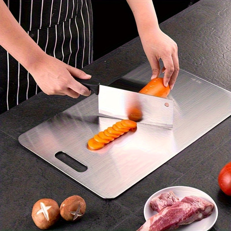 3pcs Premium Stainless Steel Cutting Board Set- Durable, Easy to Clean, Kitchen Ready, Space-Saving, Rust-Resistant, and BPA-Free, Safe for Food Preparation