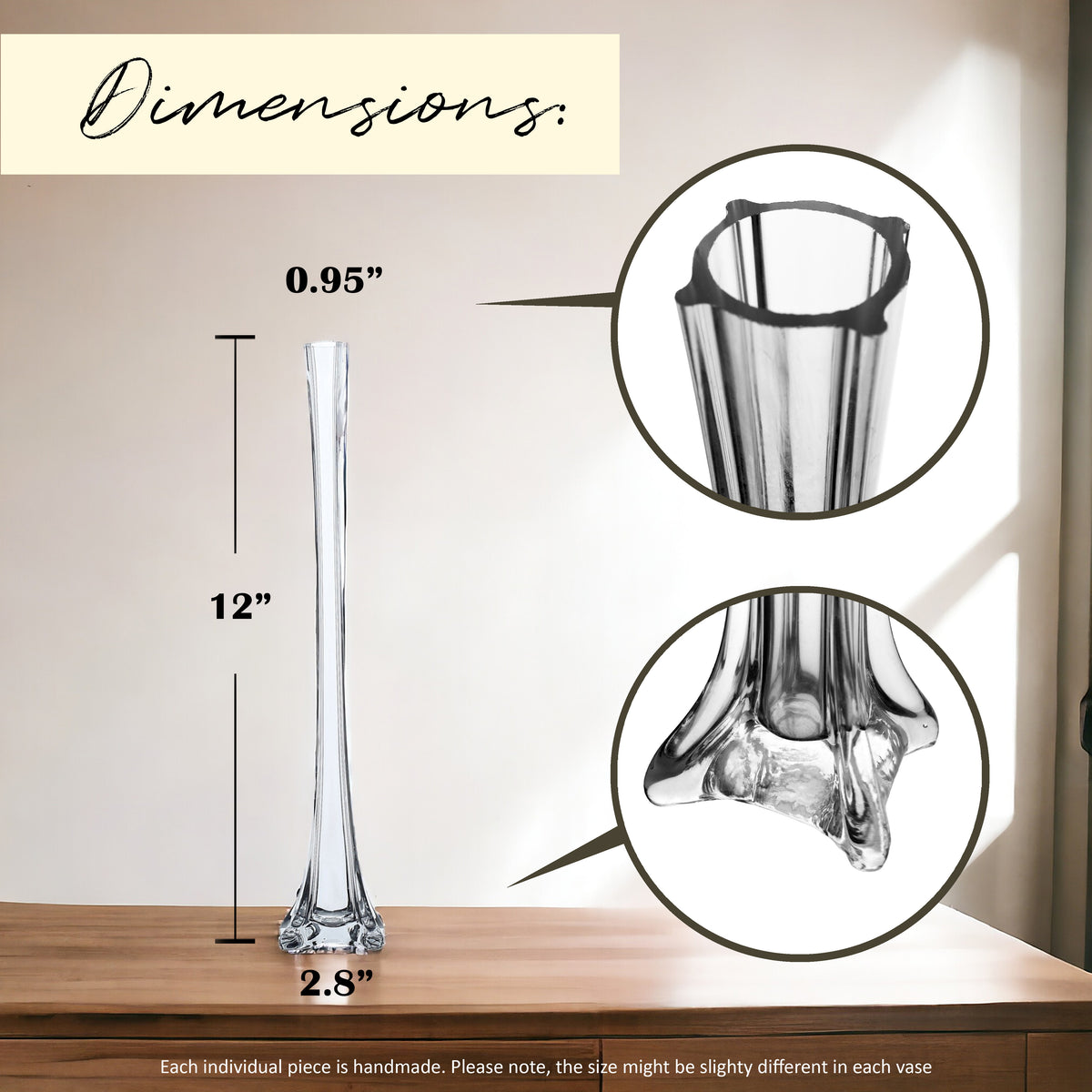 Eiffel Tower Vase, Pack of 12, Flower Vases Centerpiece for Flower, Wedding, Decoration.