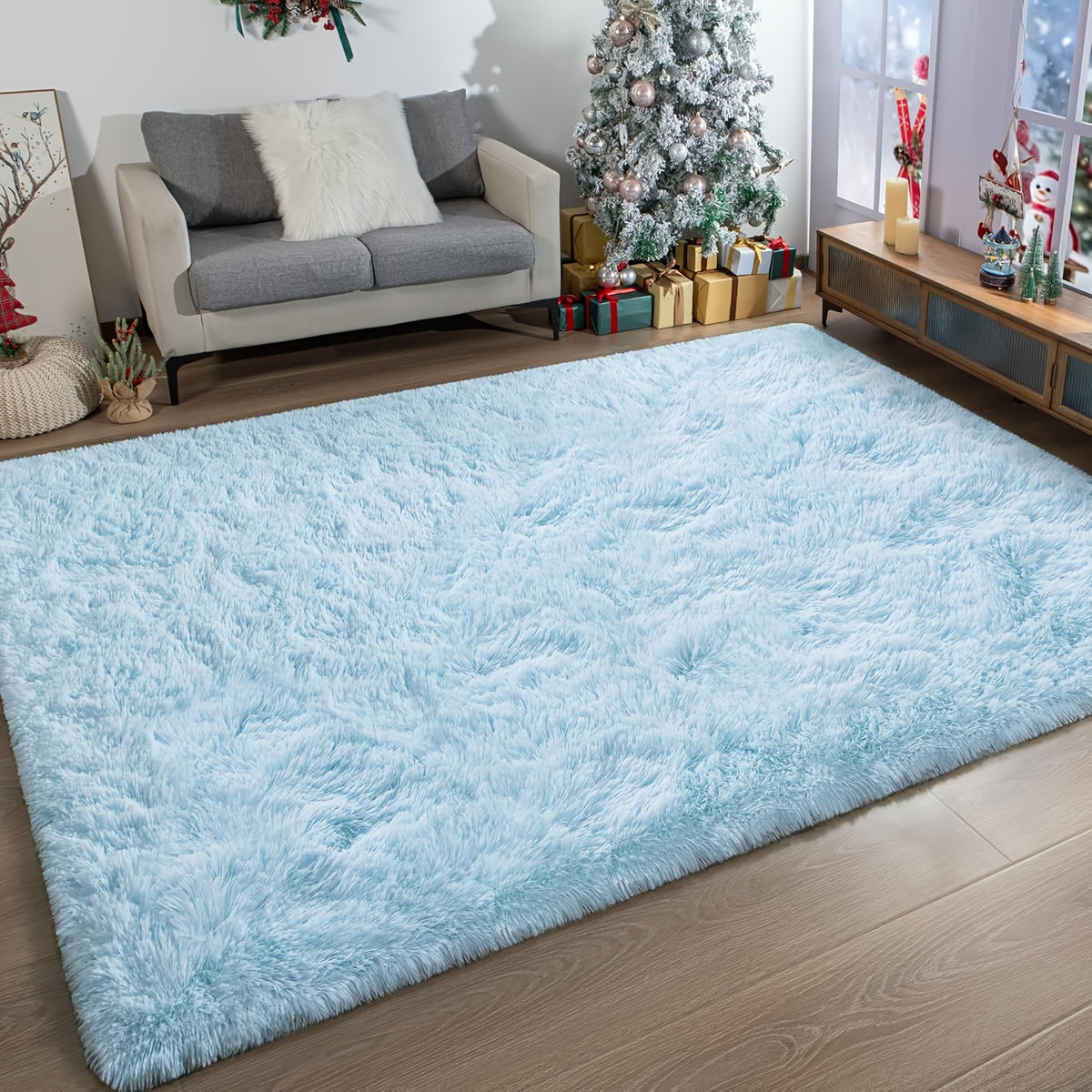 1pc Of Ultra Soft And Thick Fluffy Living Room Carpet, Non Slip, Soft, Comfortable, Fashionable, High-end, Available In Various Sizes And Colors. The Carpet Can Be Used for Bedroom, Dining Room, Living Room, And Office Decoration, Home Decoration