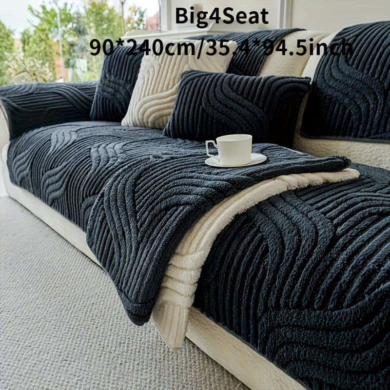 A Plush Non-Slip Sofa Cushion Cover: Luxury Modern, Pet-proof, Breathable, Stylish Home Decor for Living Room, Bedroom, Or Office.