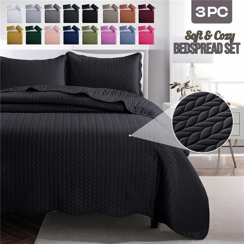 Lightweight Quilted Bedspread – Soft and Breathable Quilt Set, All Season Microfiber Bedding, Modern Style Soft Bedding Set, Twin, Full / Queen, King Sizes, Machine Washable Halloween Christmas