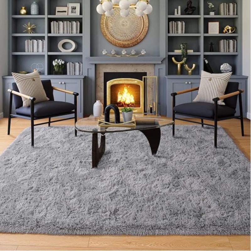 Fluffy 6x9 Area Rugs for Living Room, Large Living Room Carpet, Big Shaggy Rugs for Bedroom, Thick Fuzzy Dorm Rug, Soft Indoor Floor Rug for Room Decor Aesthetic, Christmas decoration home gifts
