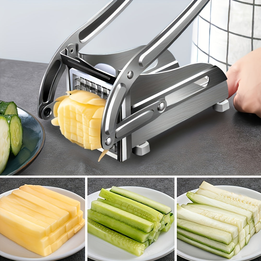 Vegetable Cutter, French Fry Cutter, Stainless Steel Fruit Cutter, French Fry Chopper, Potato Slicer, Vegetable Chopper, Onion Chopper, Food Chopper, Chopping Potato Carrot Cucumber, Kitchen Supplies, Kitchen Gadgets, Kitchen Additions