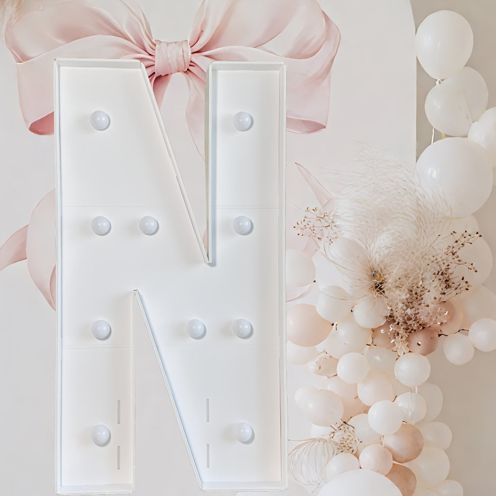 Warm White Lighted Letter Boards, 3FT GBC/MARRY ME//LOVE/HBD for Birthdays, Anniversaries & More Wall Pediments KT Board Marquee Letters Light