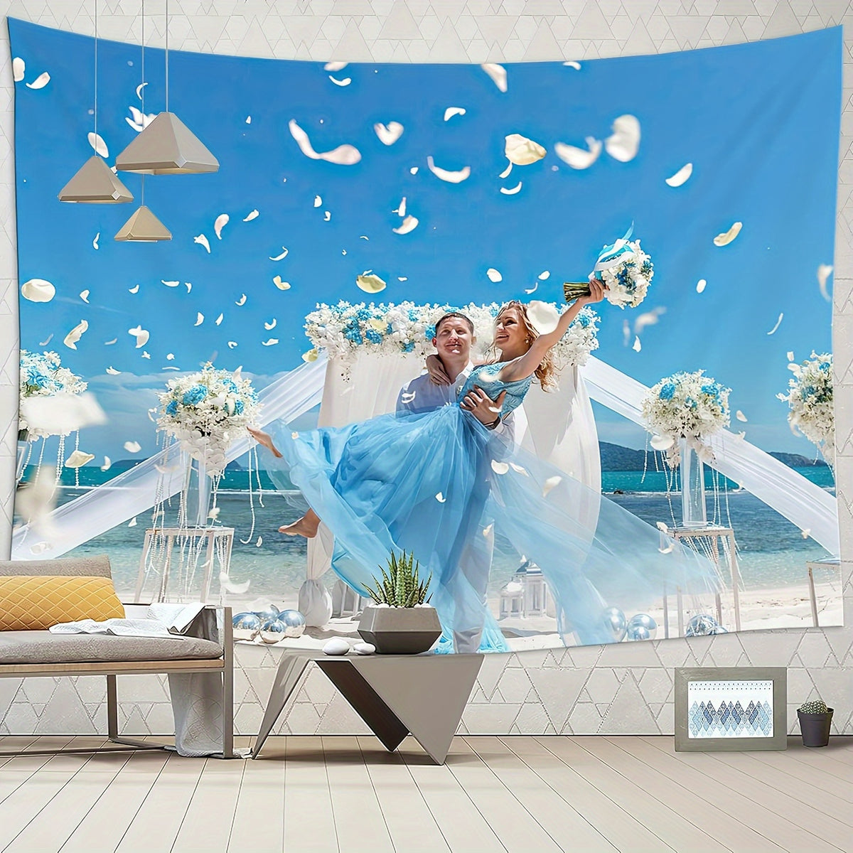 Customizable Polyester Tapestry - Personalized Design with Logo, Text & Images, Multi-Color Options for Garden, Yard, Wall Decor - Perfect for Birthdays, Anniversaries, Memorial Events - No Electricity Needed, Event Backdrop, Yard Display, Vibrant