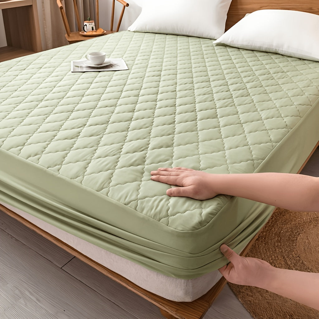Fitted Sheet Mattress Protector- 100% Polyester, Full Coverage Bedding Cover with Secure Fit, Machine Washable, for Bedroom, Guest Room, with Deep Pocket, Fitted Bed Sheet