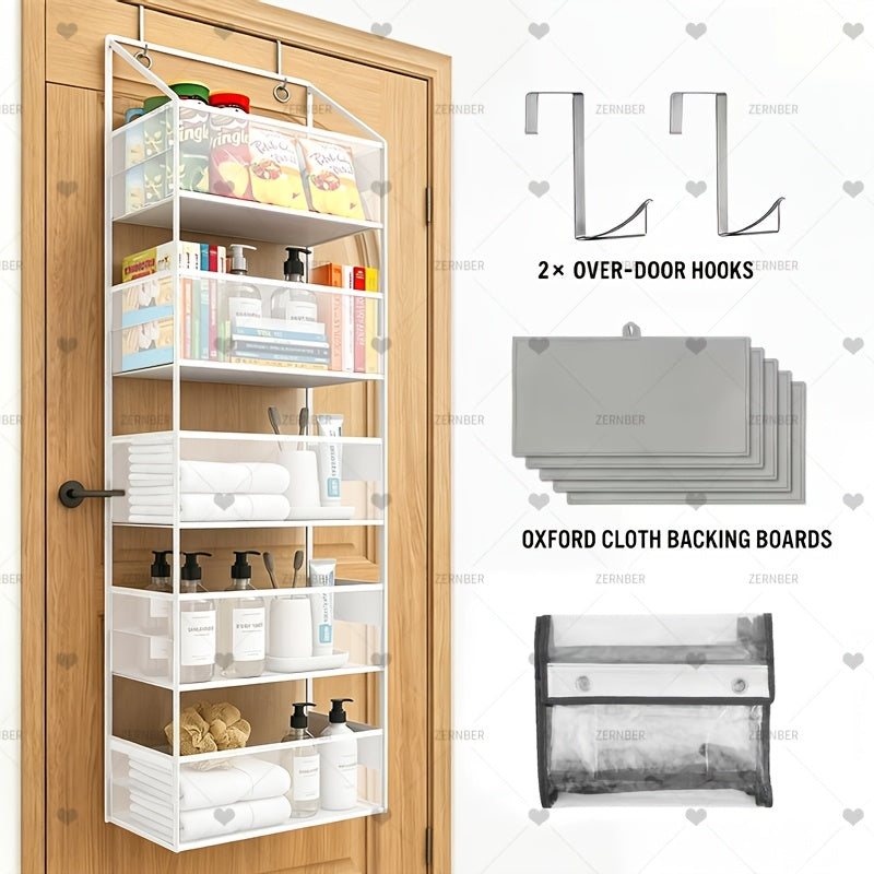 4/ 6 Layer Hanging Storage Bag - Foldable, Non-Woven, White/ Grey/ Black, Window Design, for Bedroom/ Bathroom/ Office, Space Saving
