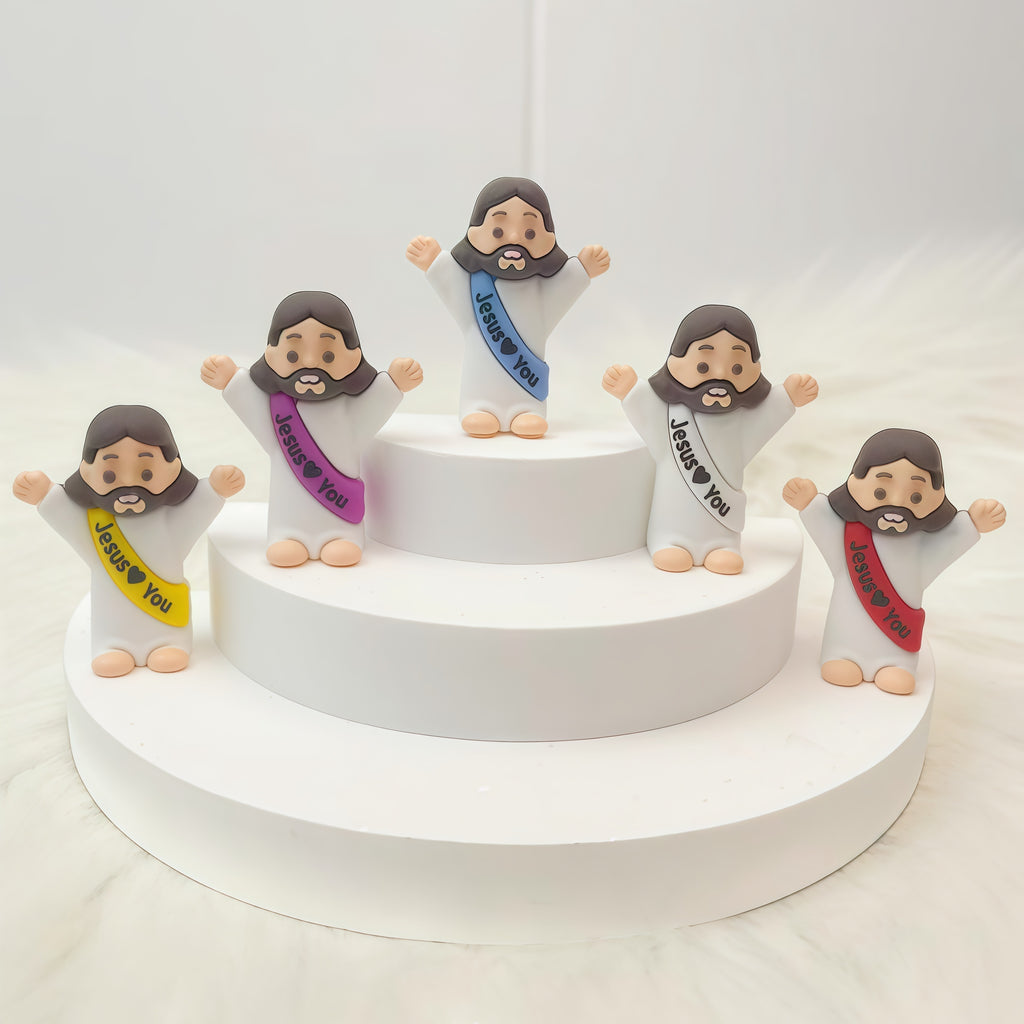 Halloween 100/200 Mini Jesus Figurines | Creative "Jesus Loves You" Party Favors and Table Centerpieces | Suitable for Easter, Christmas, Thanksgiving, New Year, and Church Event Religious Gifts, Random Color