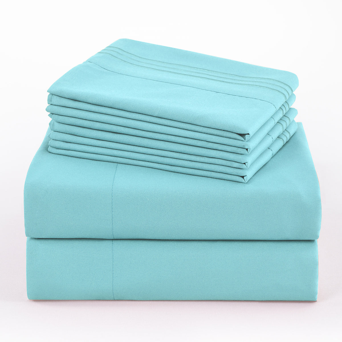 100 GSM Microfiber Sheet Set with Pillowcases, Soft Breathable Solid Color Bedding, Machine Washable Twin Full Queen King Bedroom Essentials