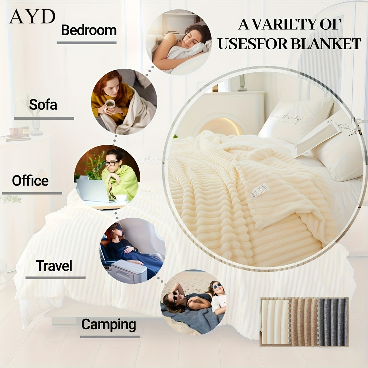 Opulent Imitation Rabbit Fur Blanket Ultra-Soft, Lightweight, Material Safety, Suitable for Children, Multi-Color, Ideal for Bed And Sofa, Travel, Camping, Home Bedroom Decor, Homegoods, Cozyvibes, Room, Best Gifts for Valentine'S Day