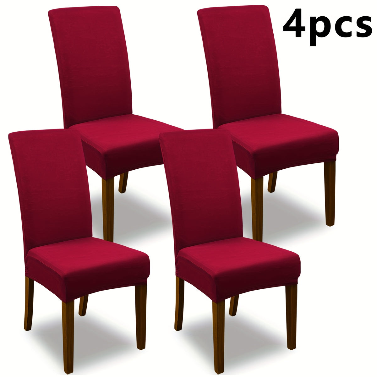 4pcs Set/6pcs Set Milk Elastic Home Kitchen Dining Chair Slipcover, Chair Cover, Furniture Protector For Wedding Office Living Room, Easy To Install, Suitable For Any Dining Chair.Halloween Gift, Halloween Home Decorations