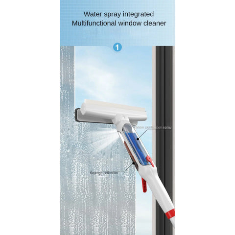 3-in-1 Glass Cleaning Kit: Spray, Wash & Squeegee - Perfect for High Windows, Shower Doors & Car Windshields - Essential Home Cleaning Tool - for All Homeowners - Suitable for Everyday Cleaning