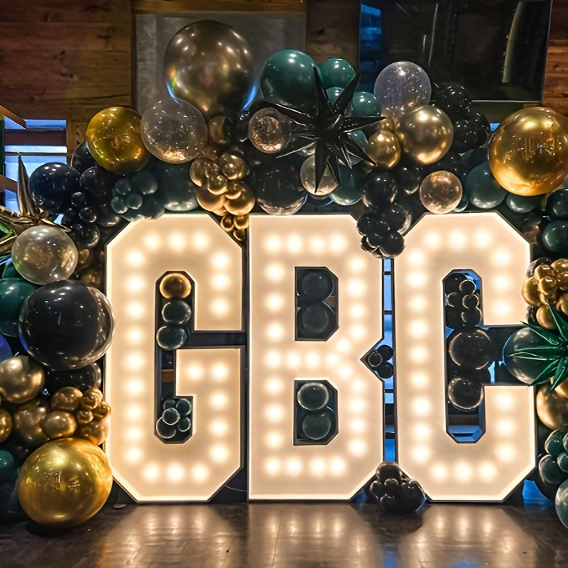 Warm White Lighted Letter Boards, 3FT GBC/MARRY ME//LOVE/HBD for Birthdays, Anniversaries & More Wall Pediments KT Board Marquee Letters Light