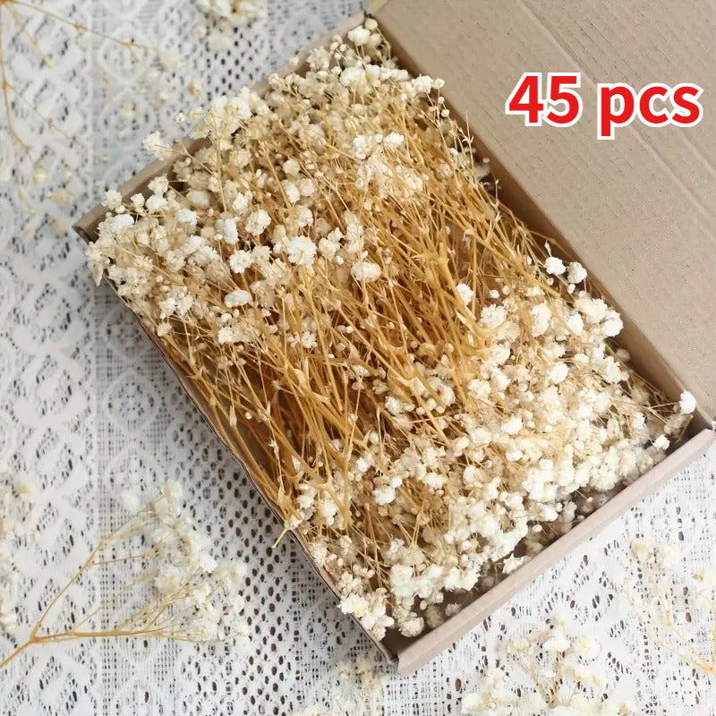 45pcs Mini Artificial Flowers Bouquet - Realistic Fake Flowers Suitable for Home Wedding Party Decor, Durable Plastic Suitable for DIY Crafts, Vase Fillers, Table Centerpieces, Vine Arrangements with White Green Pink Blue Bouquets for/