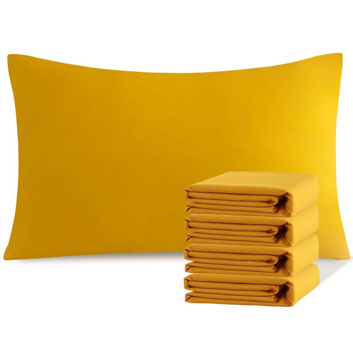 4 Pack 20x30 Brushed Microfiber Pillowcases | Envelope Closure, Soft, Wrinkle-Free, Fade-Resistant, Solid Color, Viscose Blend