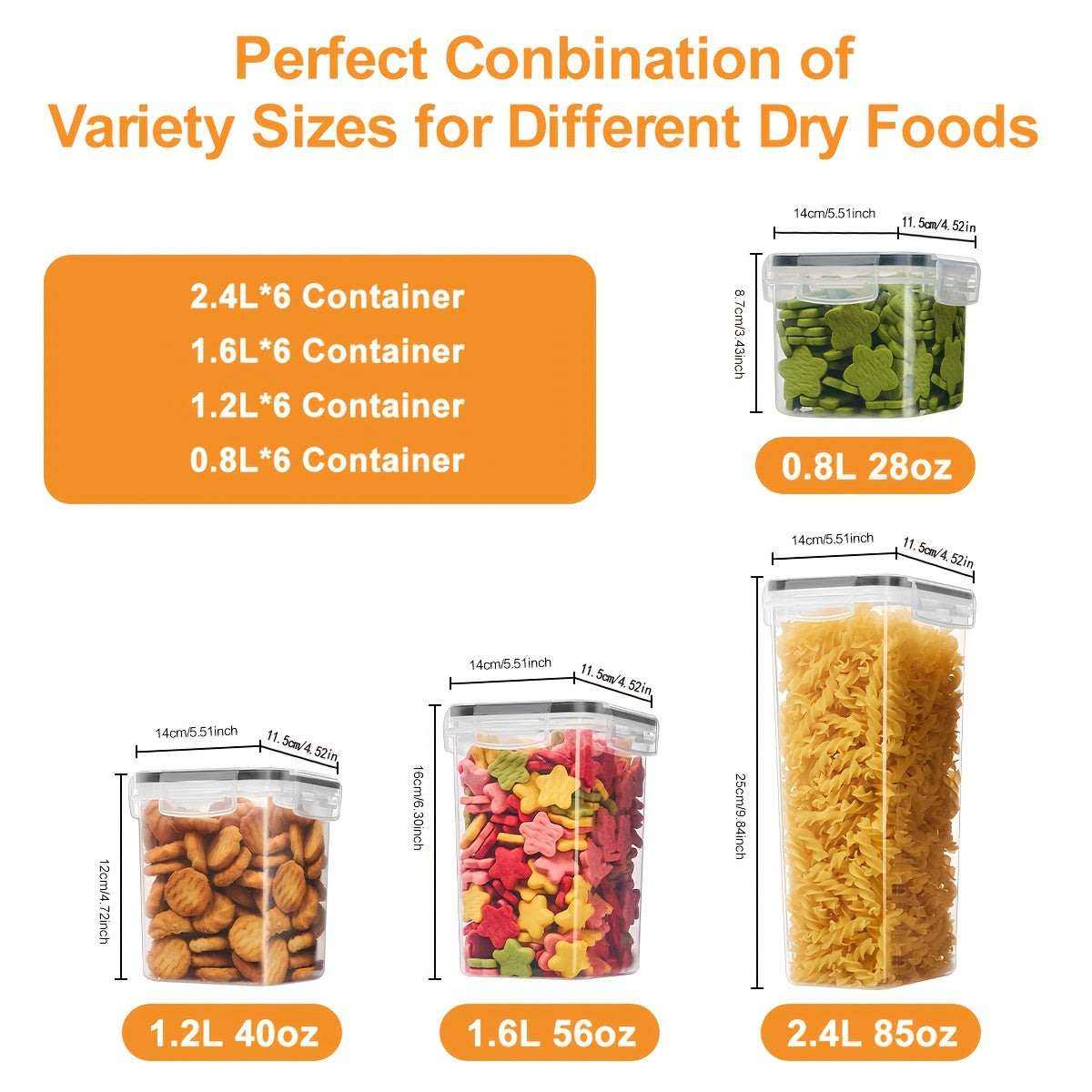 14/18/30/48/60/84pcs Airtight Food Storage Containers with Lids, BPA Free Plastic Kitchen Storage Containers for Rice, Spaghetti, Cereal, Pasta, Flour And Sugar Containers, 7/9/15/24/30/42 Lids+7/9/15/24/30/42 Containers Kitchen Additions