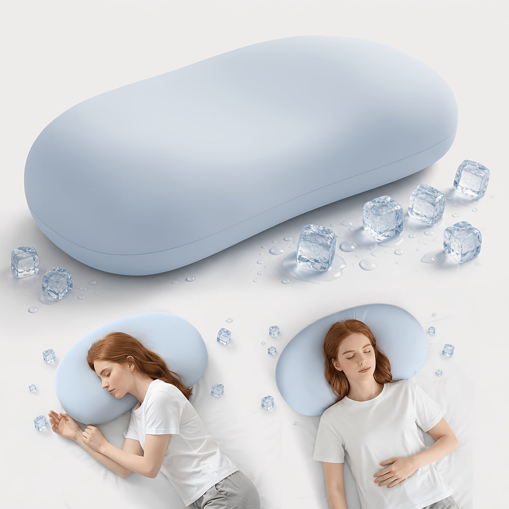 1pc Cloud Pillow for Neck Support, Ergonomic Contoured Design with Cooling Cover, All-Season Cooling Bed Pillow, Machine Washable, Multi-Color Options