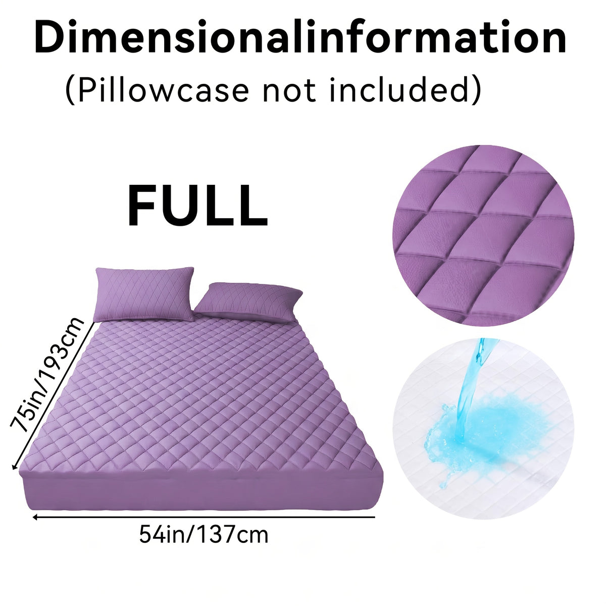 1pc Modern Waterproof Non-Slip Kids & Children Mattress Protector, Solid Color Quilted Bed Cover with 9-15 Inches Deep Pocket, Effective Barrier & Breathable Bedding, Ideal for Bedroom, Guest Room And Hotel, Available In Random Colors(No Pillowcases)