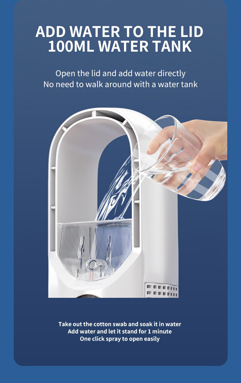 Portable Fan, USB Tower Fan, Desktop Bladeless Fan - Optional Remote Control, Touch Screen, Multi-speed Adjustment, Timer Function And Intelligent Shutdown - Perfect For Offices, Travel, Camping And Home Necessities