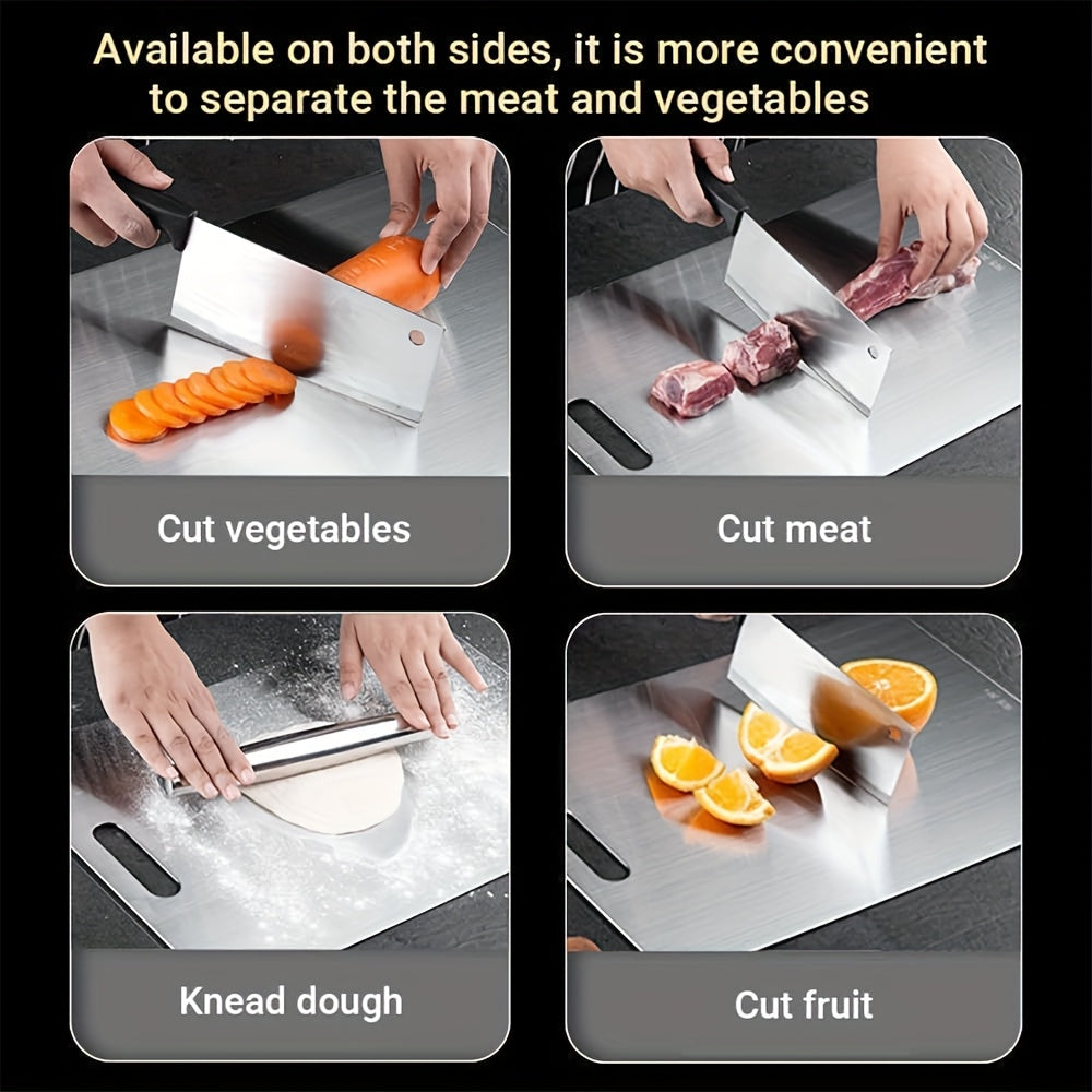 Titanium Cutting Board for Kitchen, 2025 New Upgrade 100% Pure Titanium Cutting Boards 3pcs, Large/Medium/Small Cutting Board, Double Sided Durable Metal Cutting Board