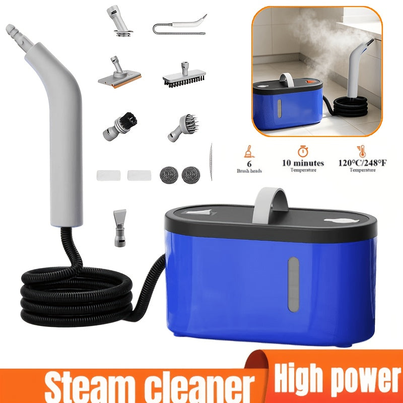 4.4bar High-Power Quick Heating Handheld Steam Cleaner - 6 Multi-Function Nozzles, Large Capacity and Dual Safety Auto-New Power Protection (Kitchen, Sofa, Floors, Bathroom, Air Conditioner, Refrigerator, Car), 47.34oz